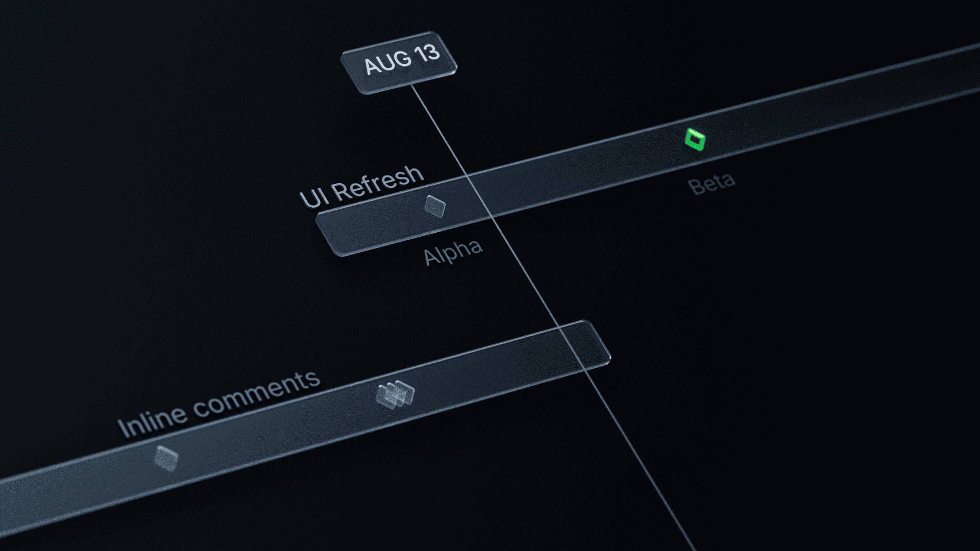 An early roadmap render of some basic shapes, but poor lighting and a blue tint