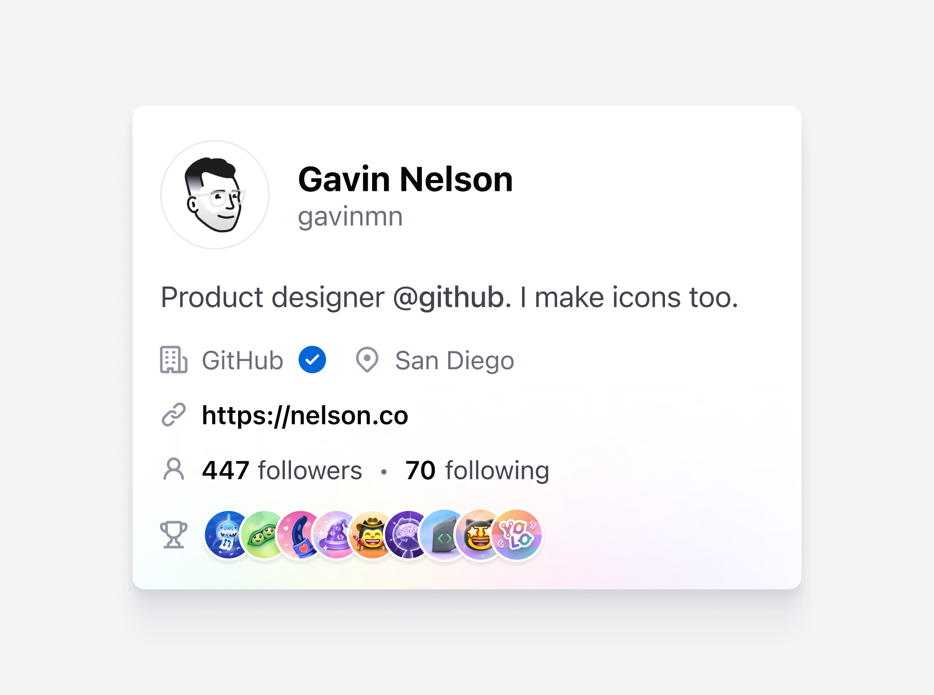 GitHub Achievements on the user profile